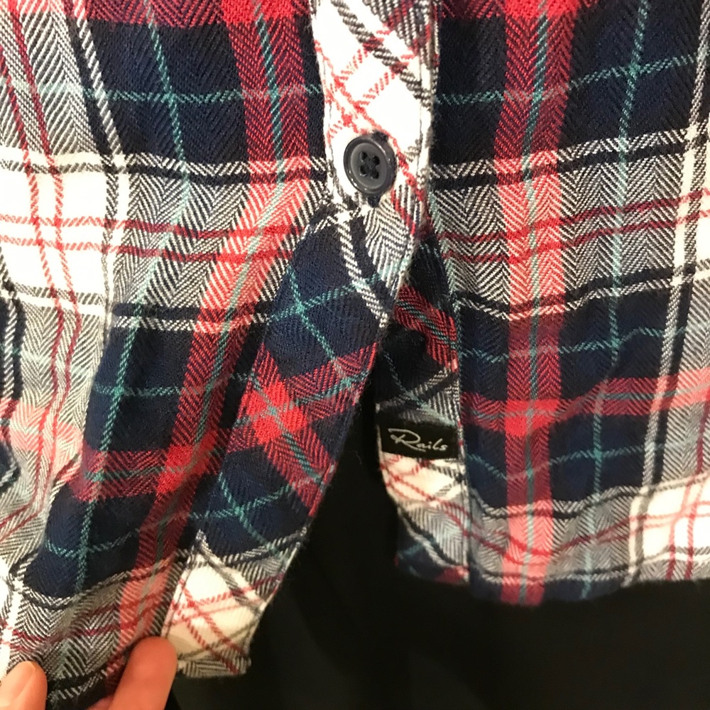 Rails Red, White & Blue Plaid Button Up Shirt Sma… - image 8